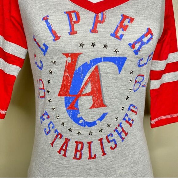 NBA Los Angeles Clippers Raglan Shirt Size Small - Picture 2 of 8
